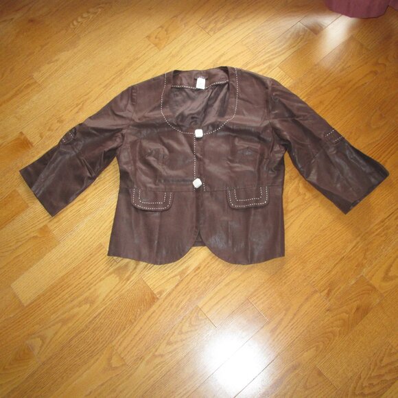 Women's Vex Collection Brown Blazer 98% cotton 2% spandex - Picture 1 of 6